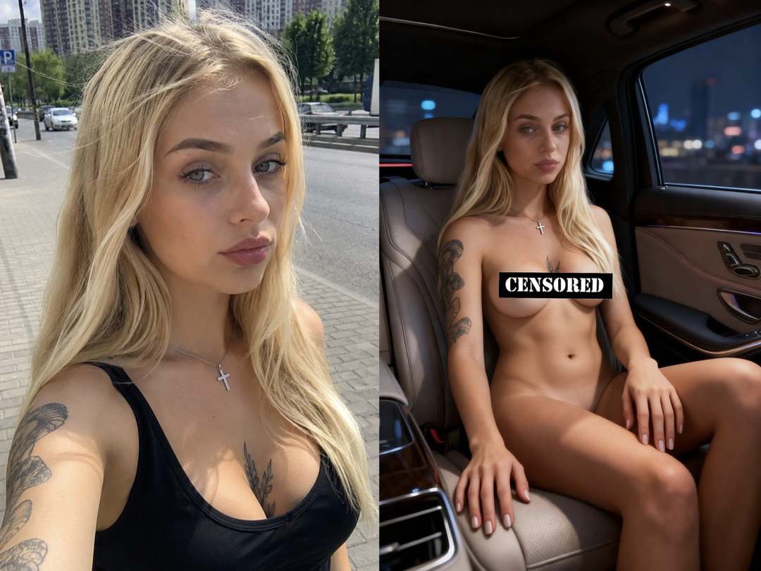 В машине: фото до и после